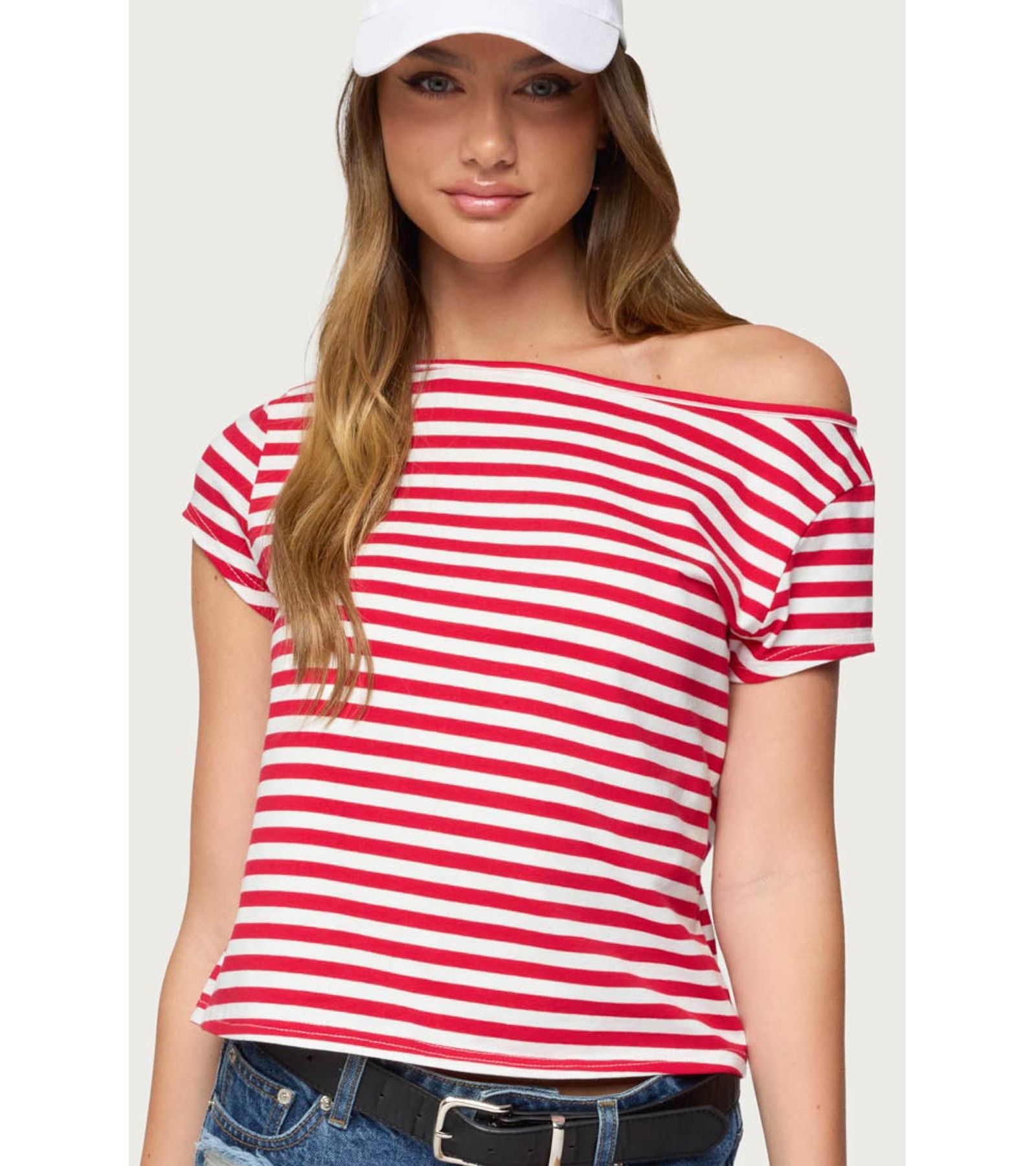 Женский топ Edikted Aretha Striped Off Shoulder