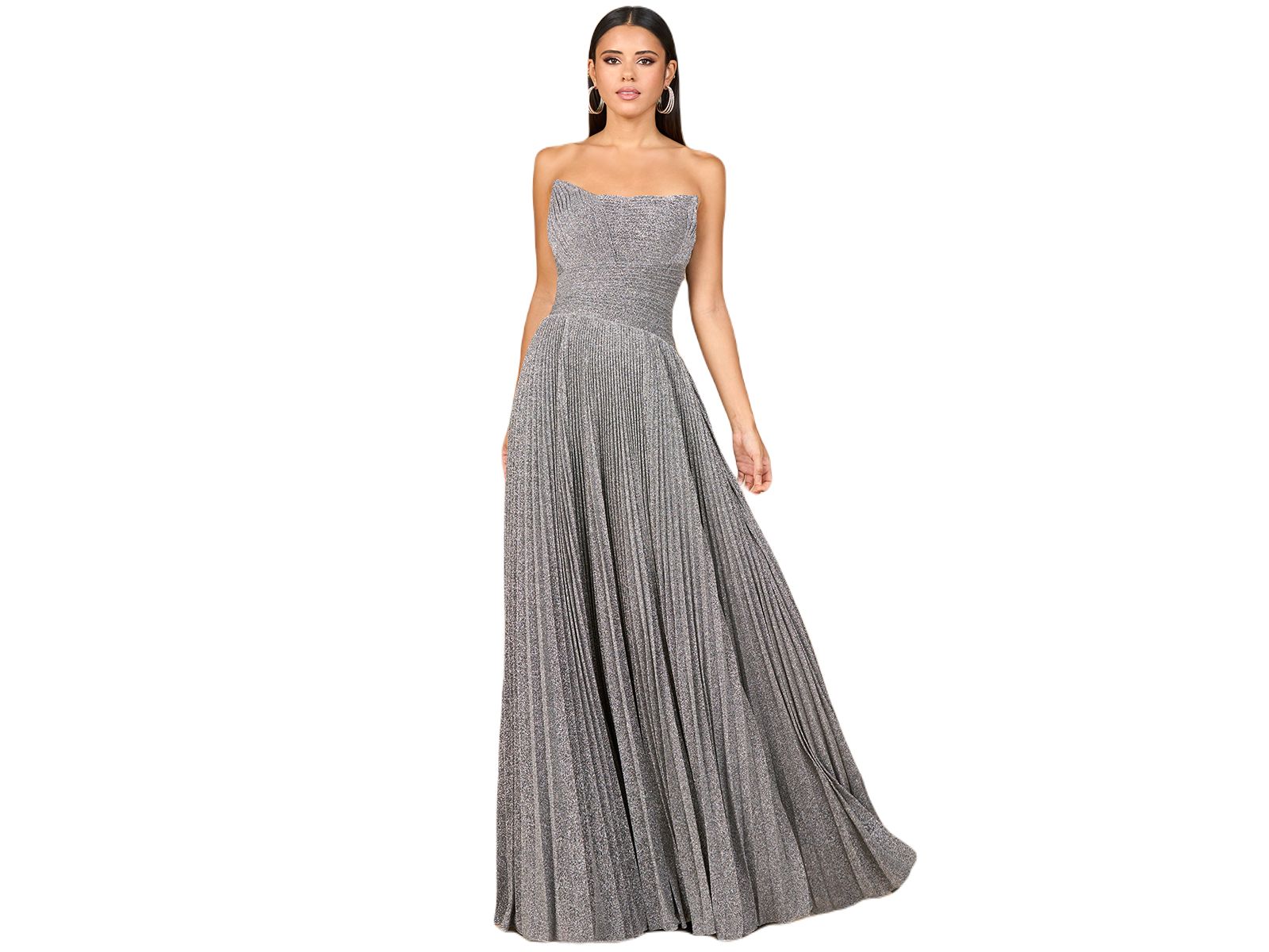 Lara Women's Flowing Pleated, Strapless Dress