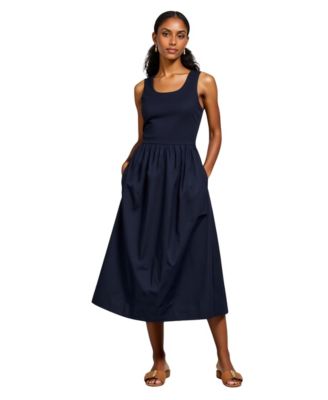 Modenaire Women's Sleeveless Fit-and-Flare Maxi Dress with Pockets