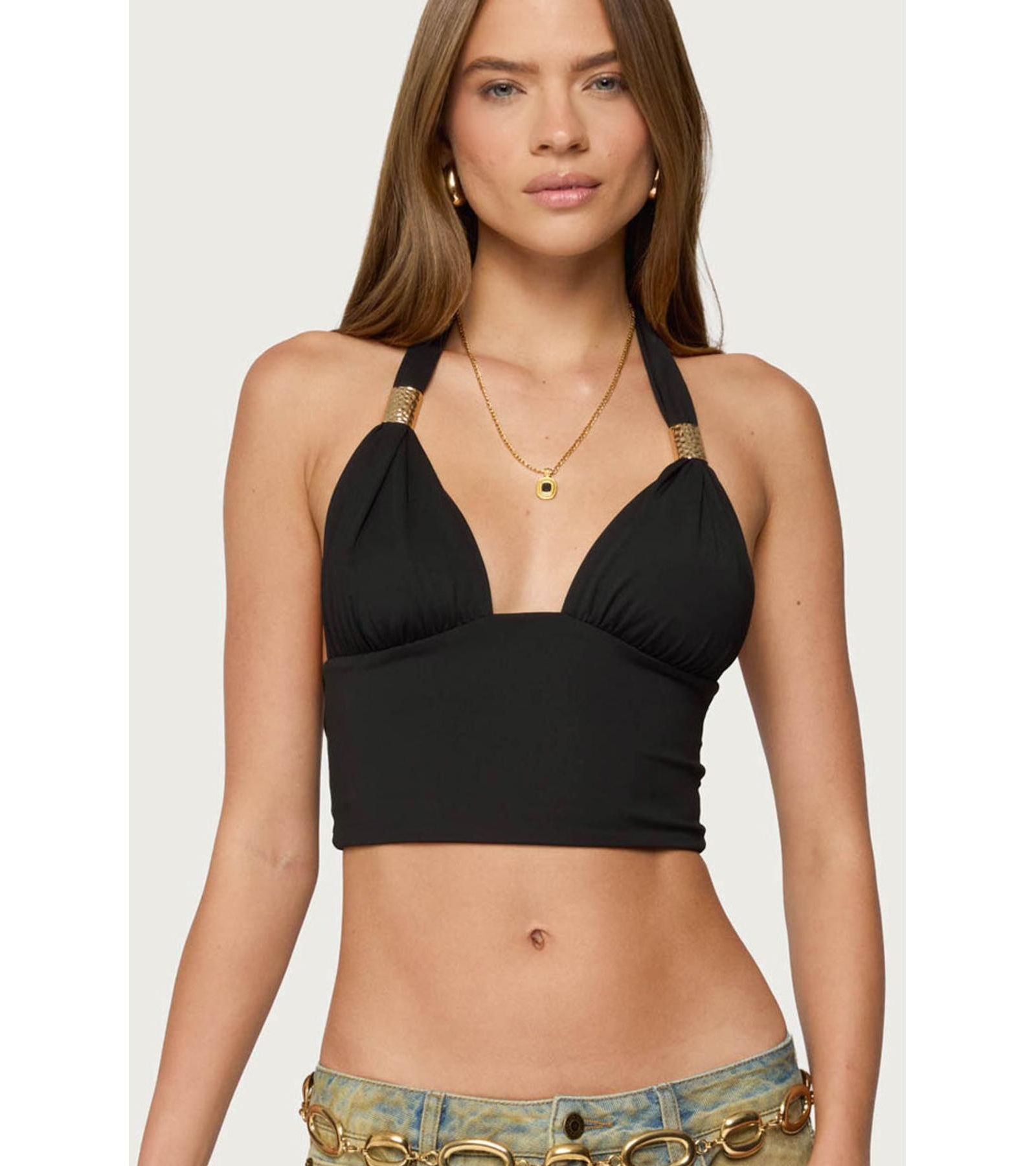 Женский топ Edikted Aiva Backless Plunge Neck Halter