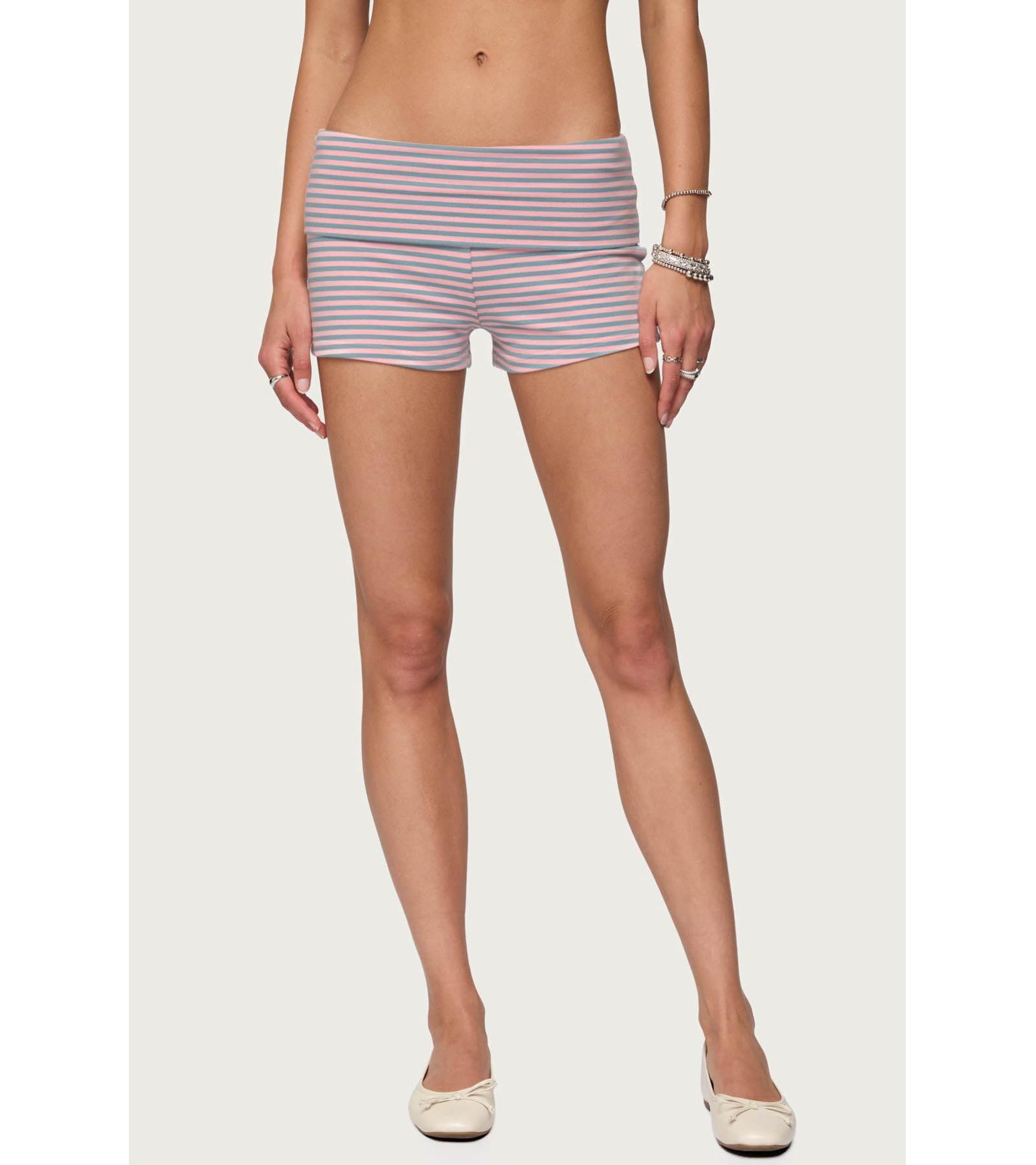 Женские шорты Edikted Kodi Striped Fold Over