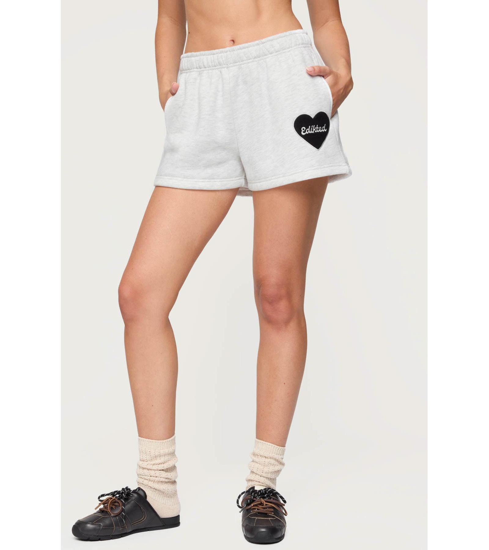 Edikted Womens Big Love Edikted Sweat Shorts