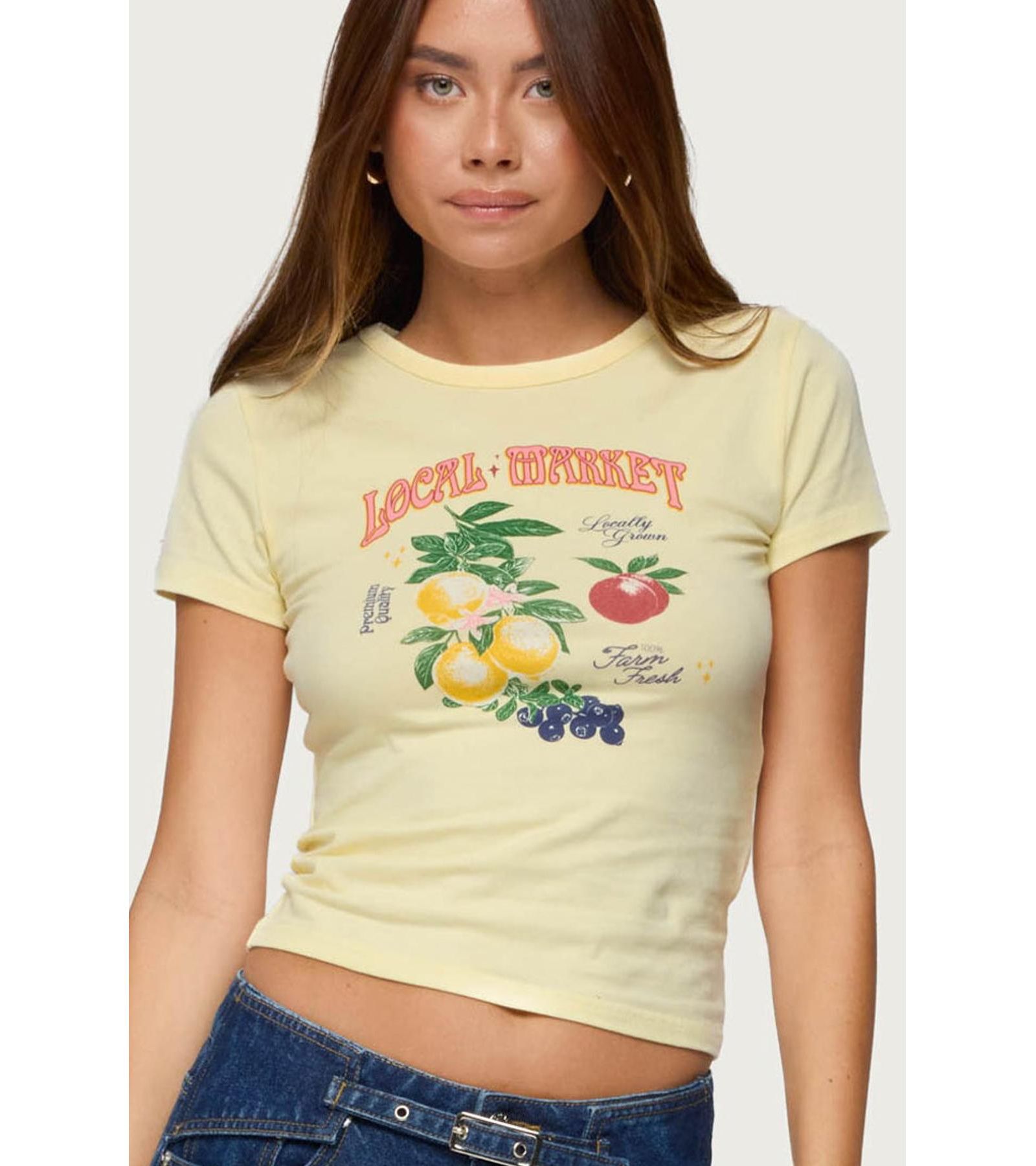 Edikted Women's Local Market Graphic T Shirt