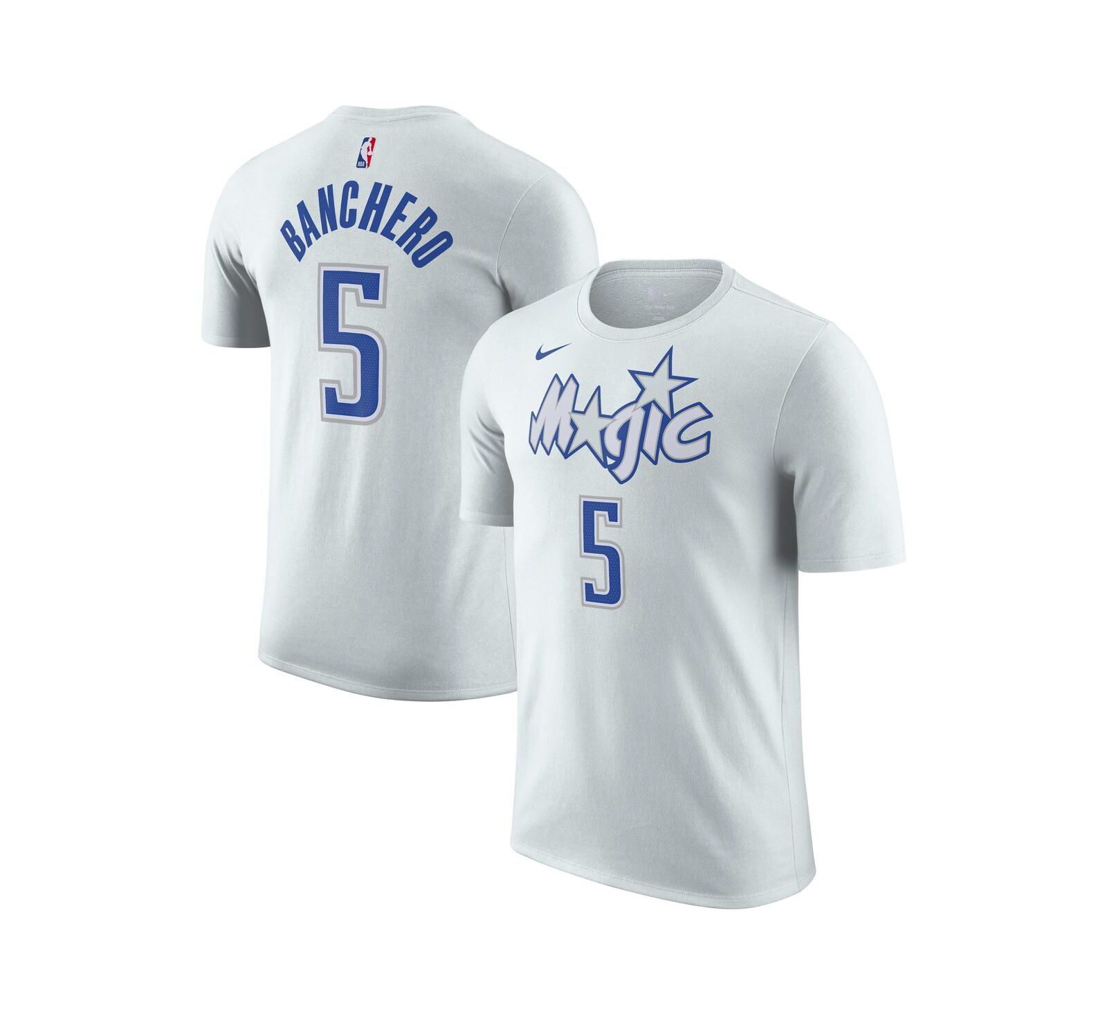 Nike Мужской и Женский Paolo Banchero Silver Orlando Magic 2025/26 City Edition Name & Number T-Shirt