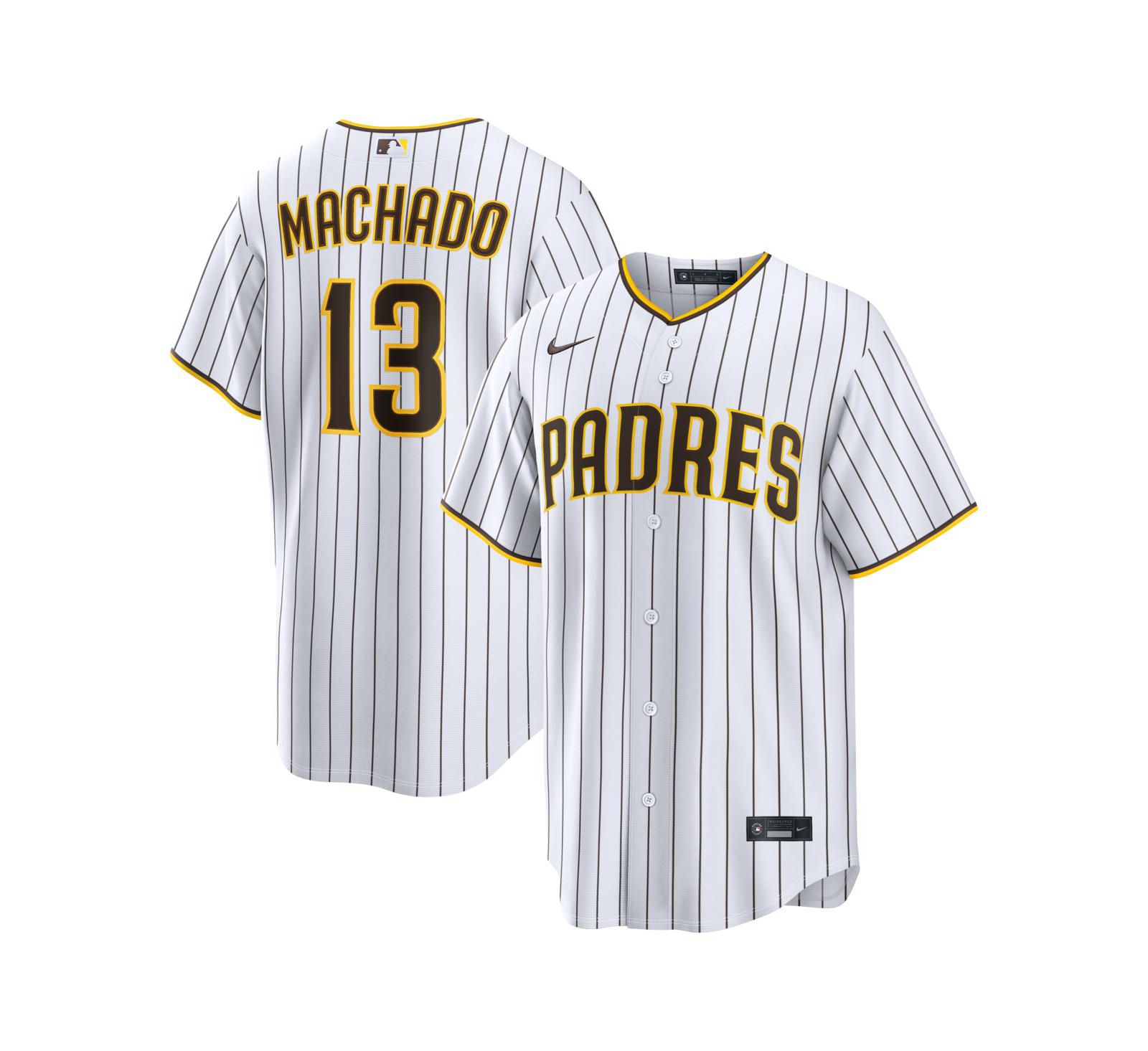 Мужская джерси Nike Manny Machado White San Diego Padres Home Replica Player