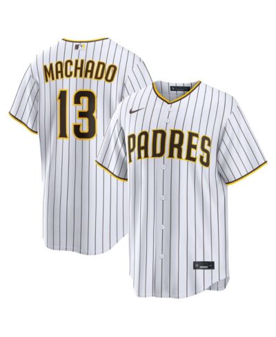 Мужская джерси Nike Manny Machado White San Diego Padres Home Replica Player