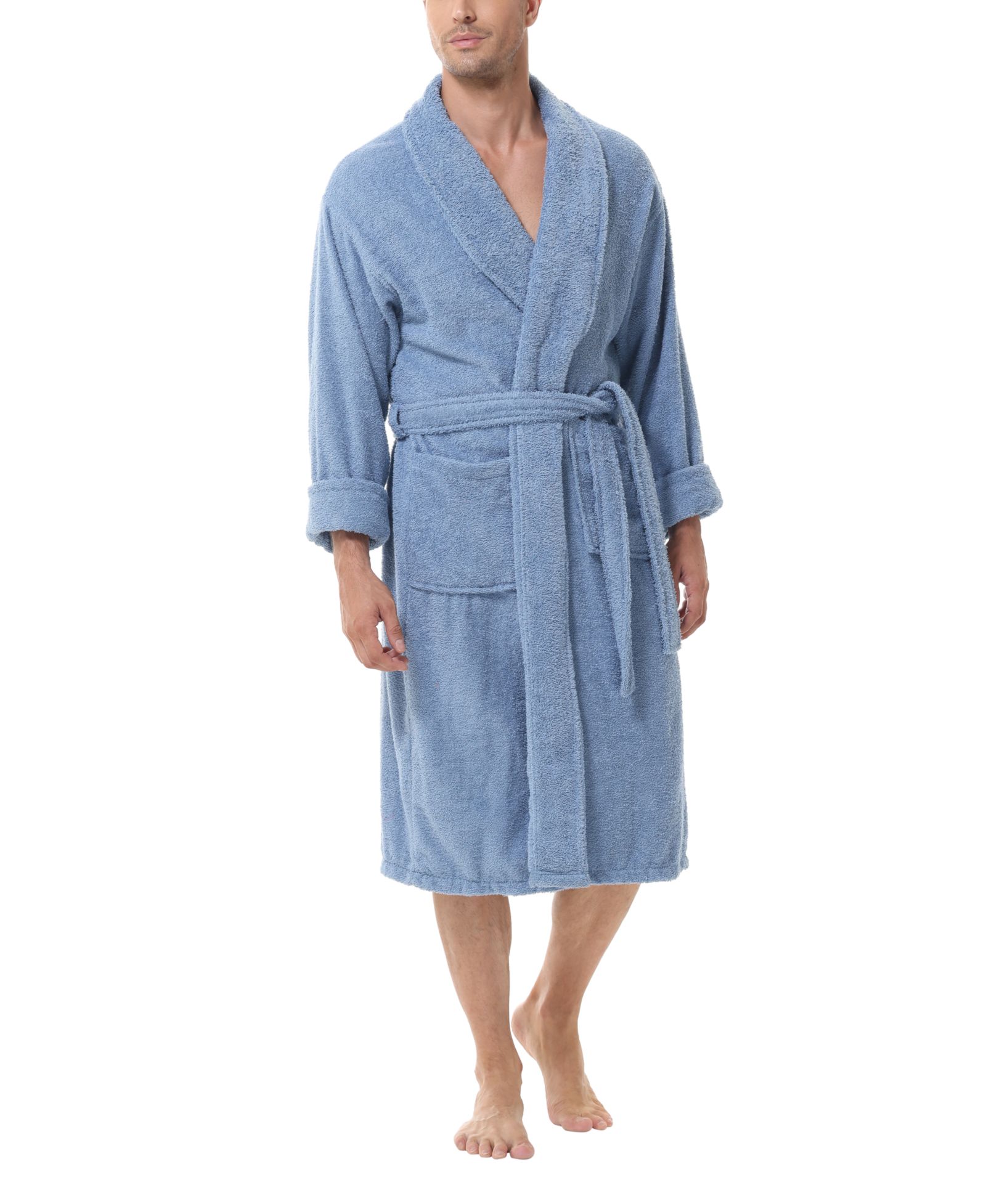 INK+IVY Men's All Cotton Terry Robe