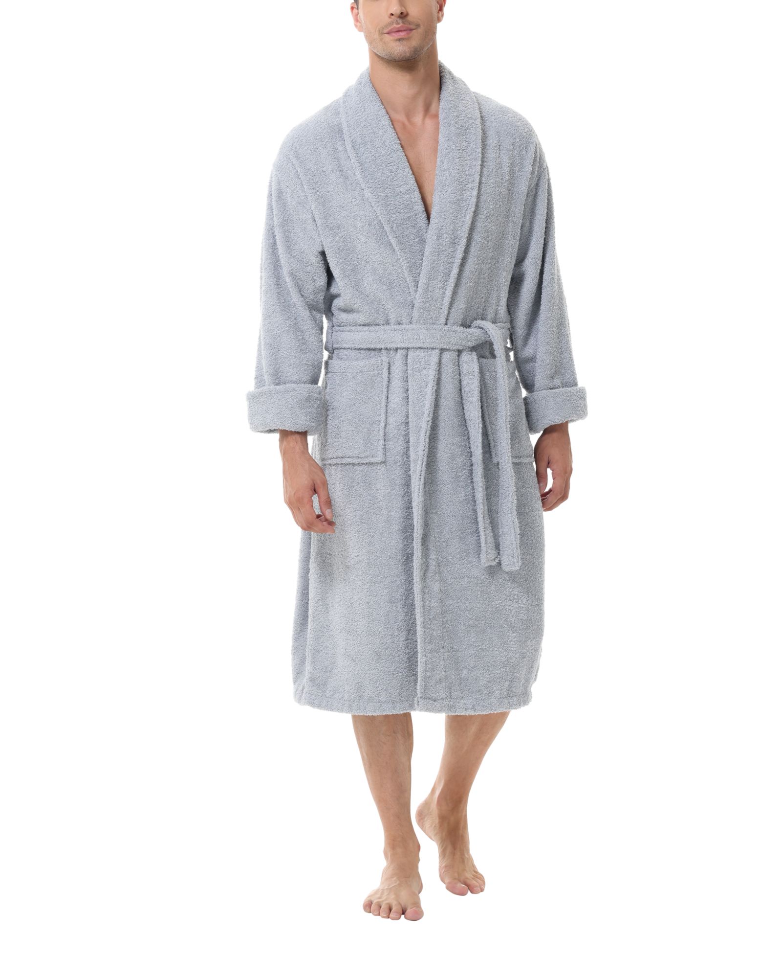 INK+IVY Men's All Cotton Terry Robe
