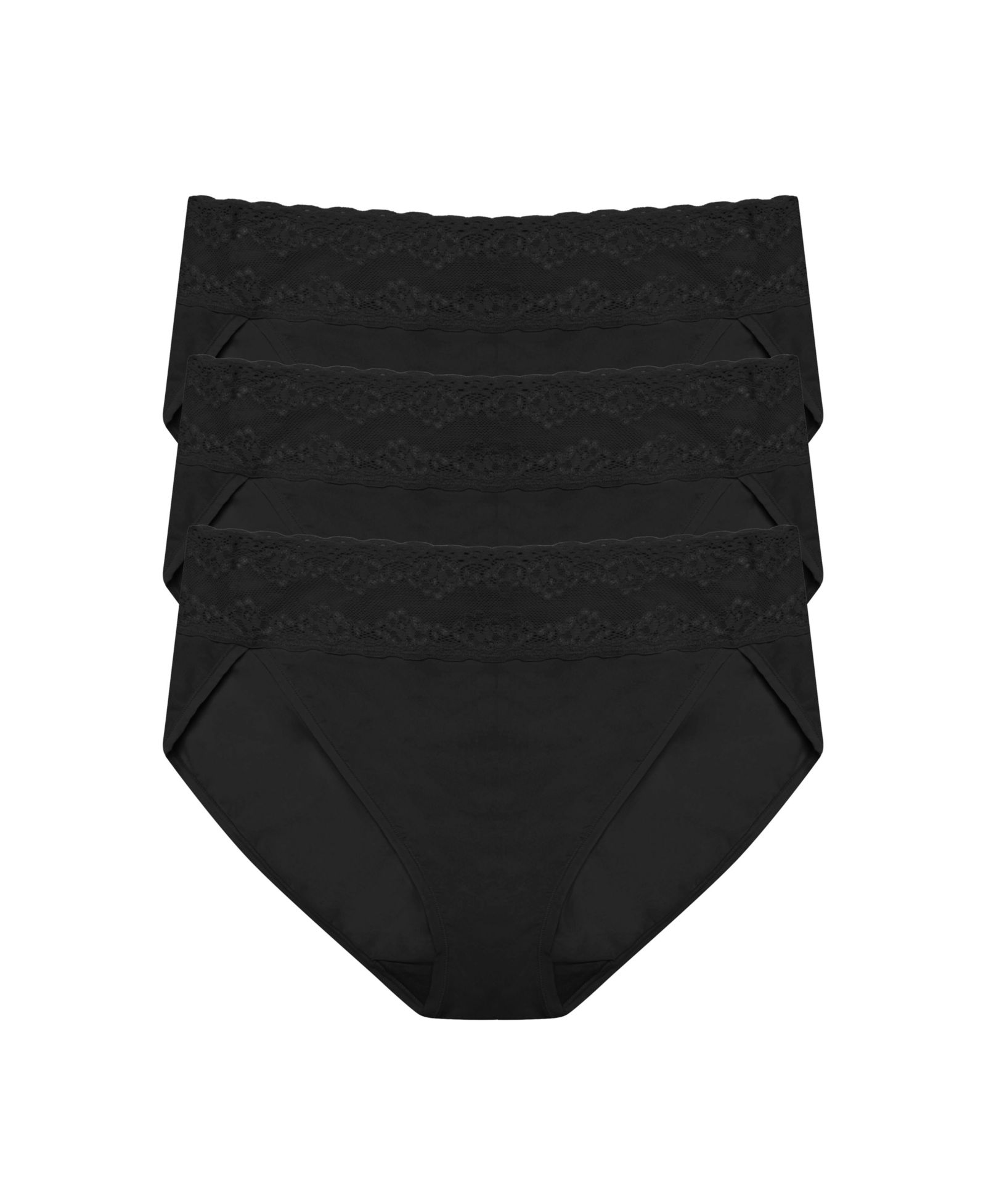 Natori Women's 3-Pack Bliss Perfection French Bikini Panty Set