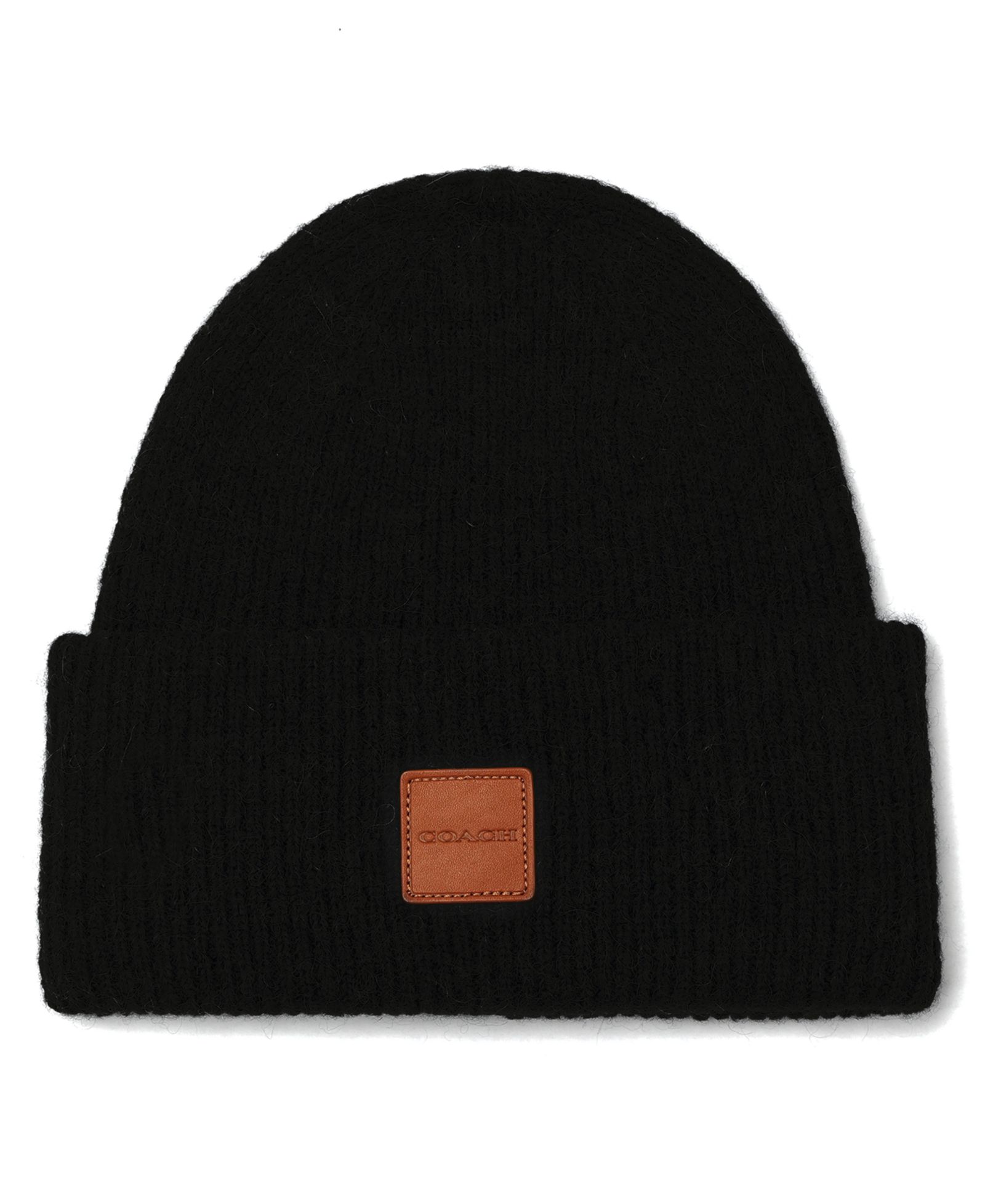 COACH Men's Leather Patch Bean Hat