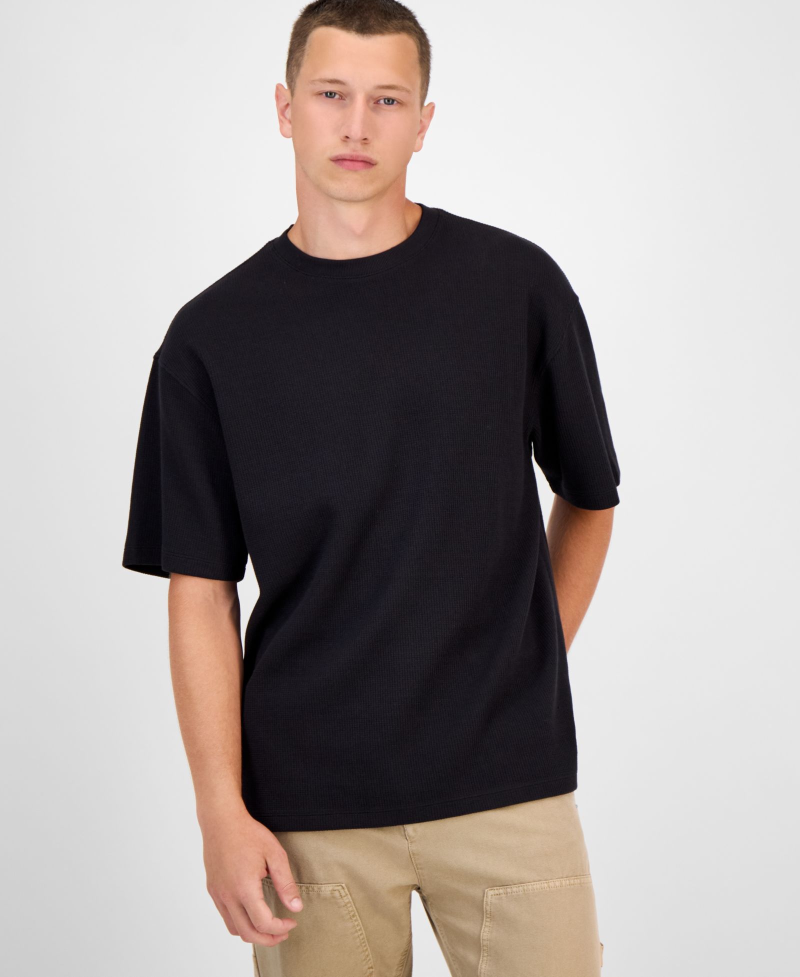 HUGO By Hugo Boss Men's Nuwaffle Cotton T-Shirt