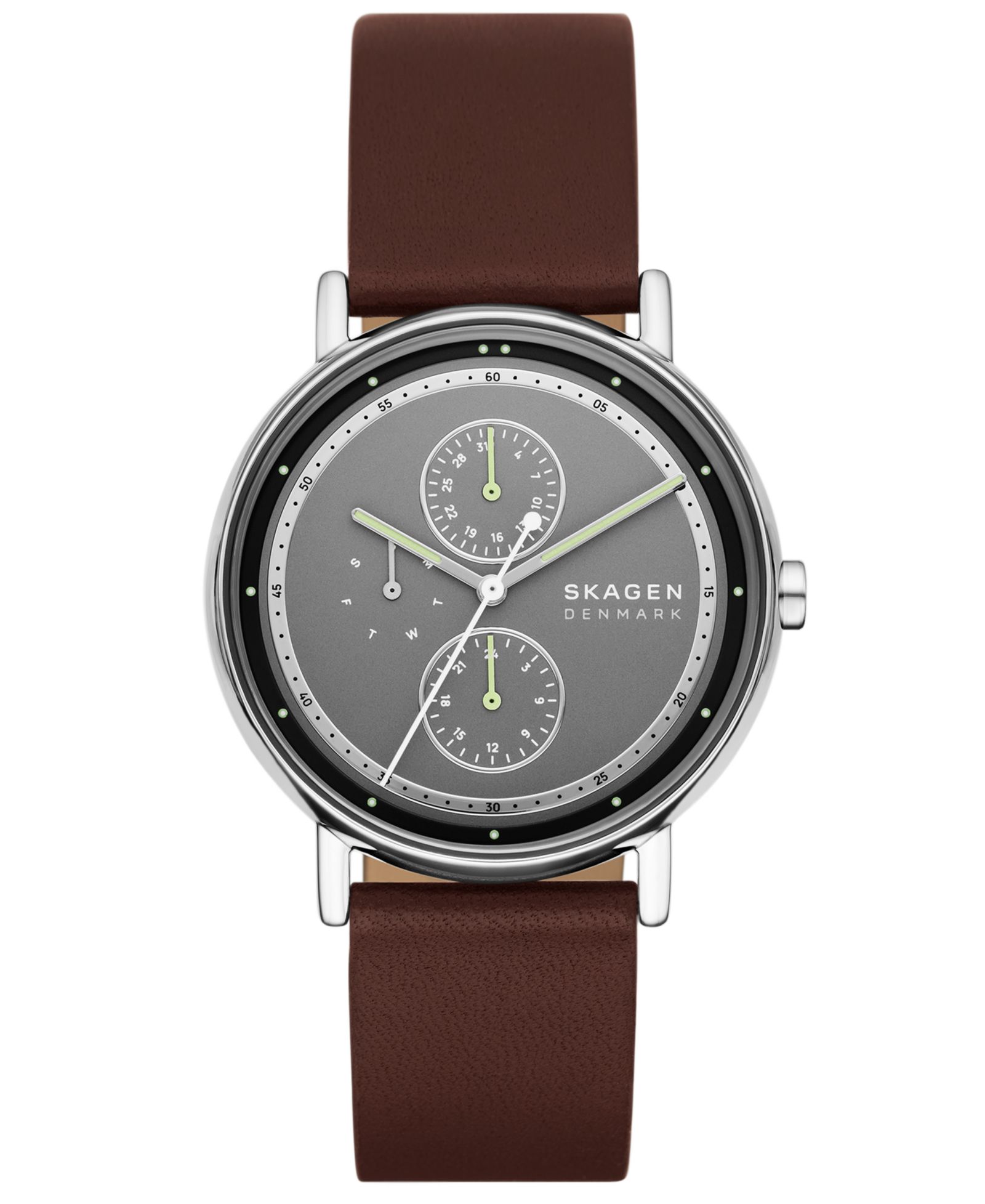 Мужские часы Skagen Signatur Quartz Multifunction Brown Leather, 40mm