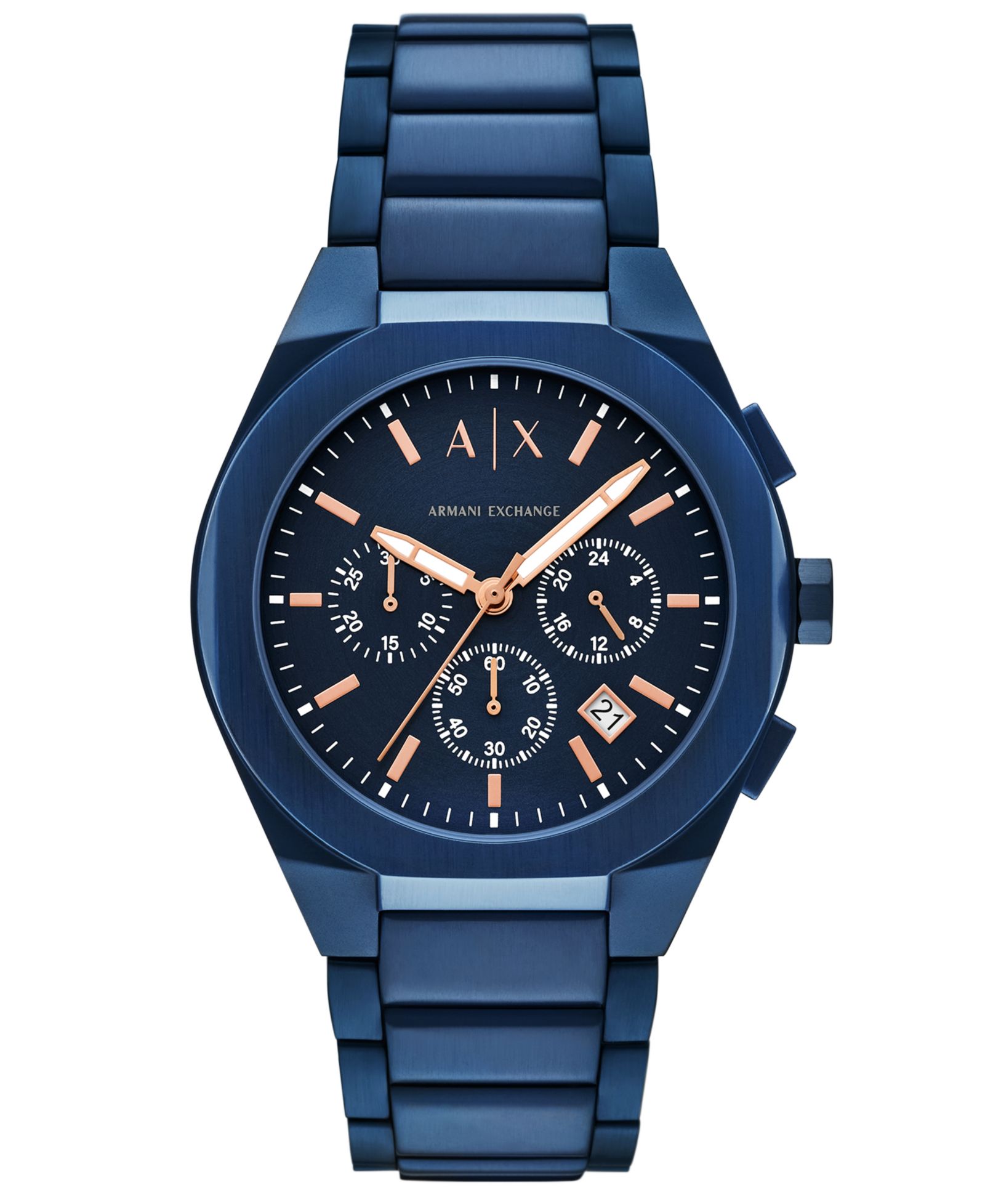 Мужские часы A|X Armani Exchange Sync Quartz Chronograph Blue Stainless Steel, 42mm