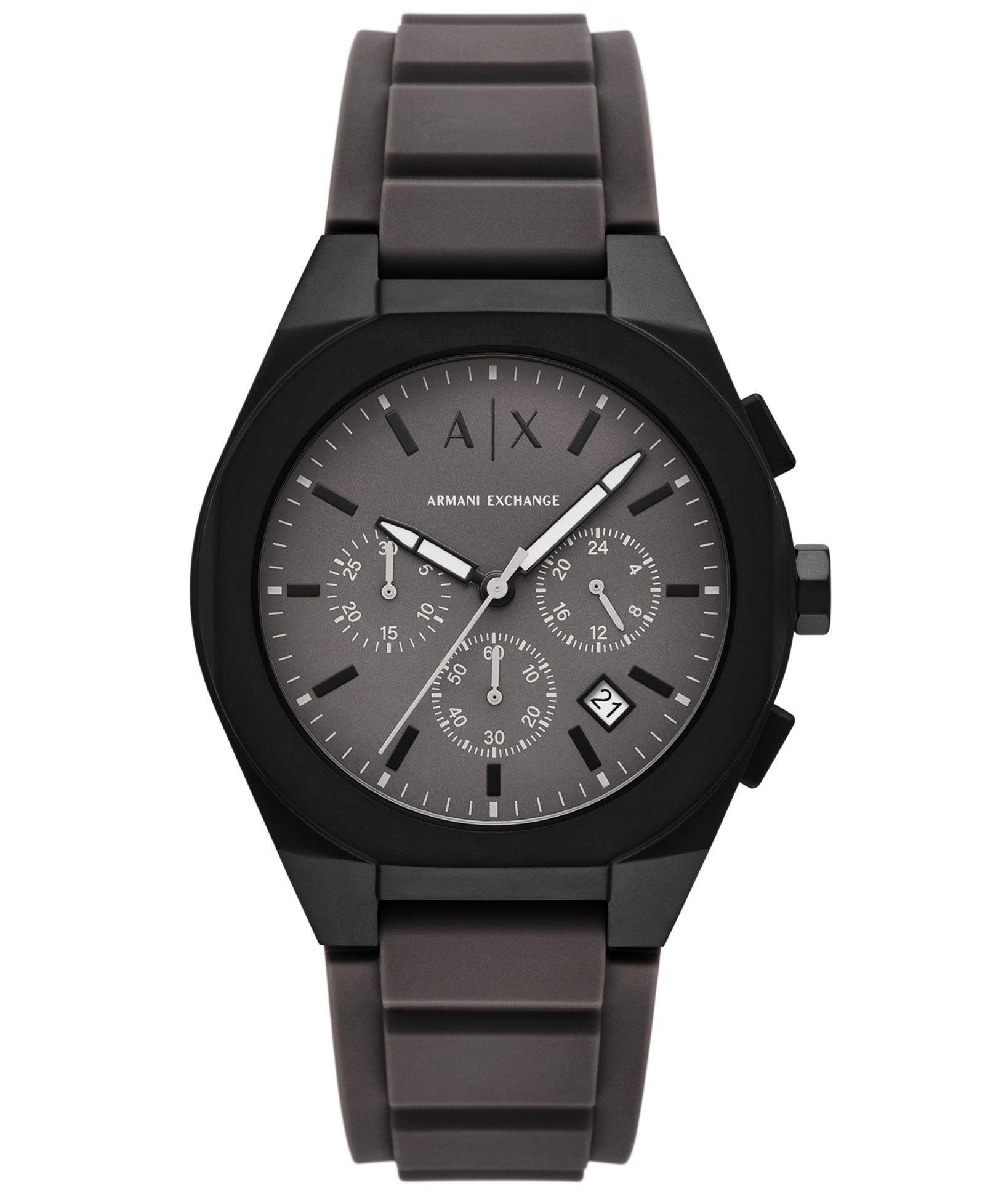Мужские часы A|X Armani Exchange Sync Quartz Chronograph Gray Silicone 42mm