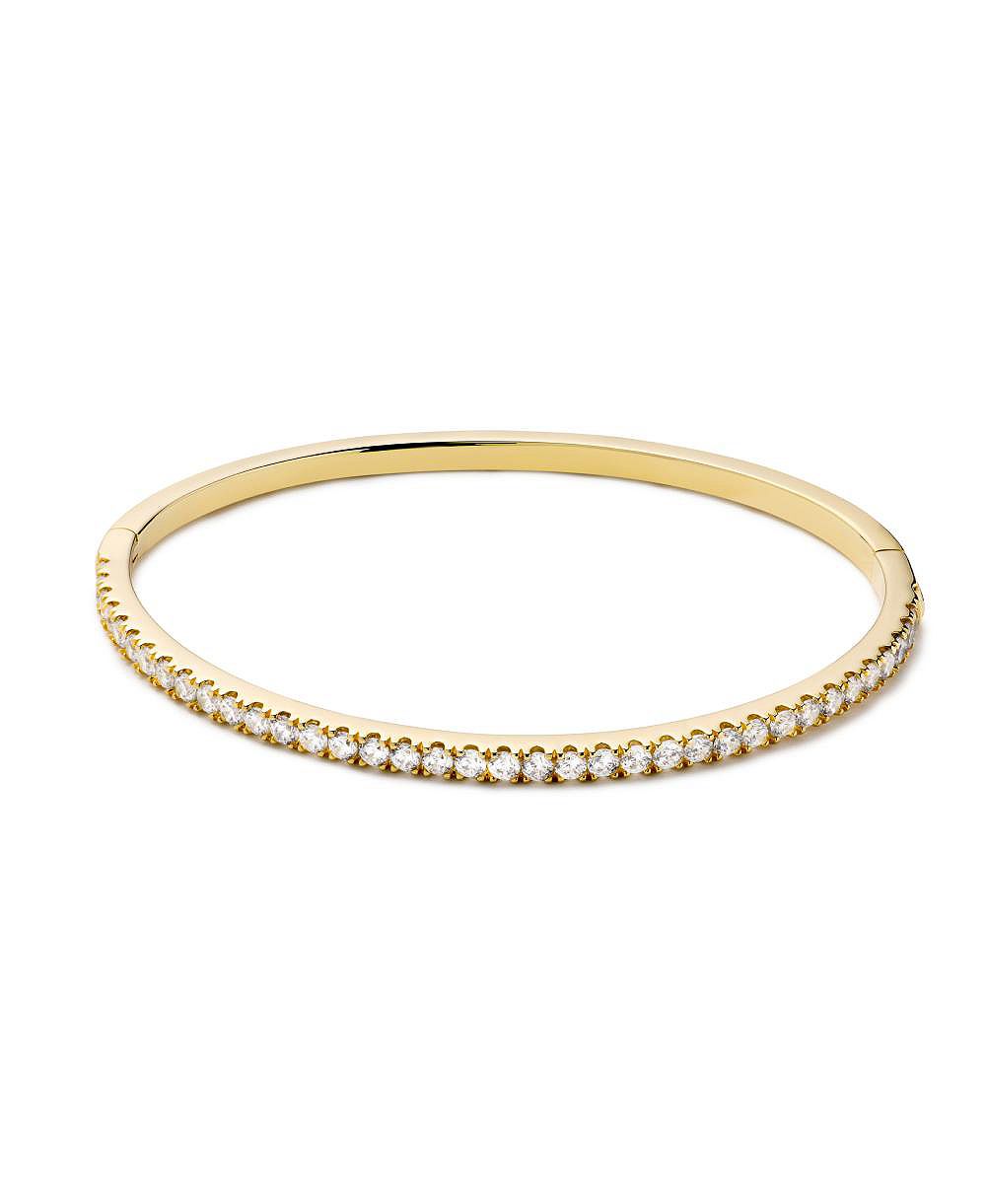 Ana Luisa Juliette Cubic Zirconia 14K Gold-Plated Bangle Bracelet