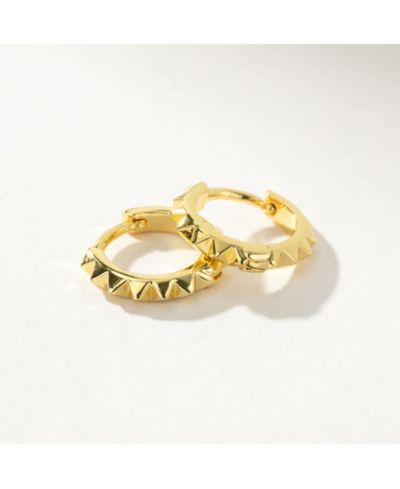 Uncommon James серьги-кольца Textured Mini Huggie 14K Gold-Plated