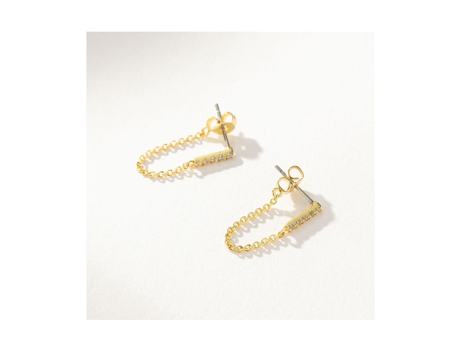 Серьги Uncommon James Downtown Chain с позолотой 14K