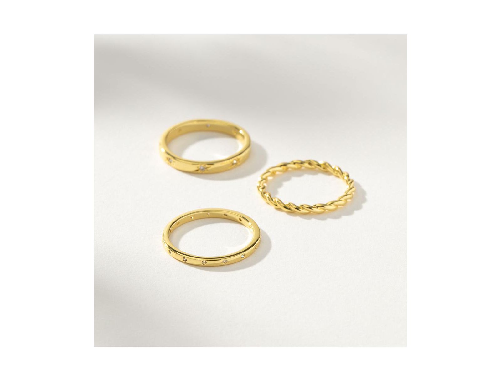 Uncommon James Cubic Zirconia Triad Ring 3-Piece Set