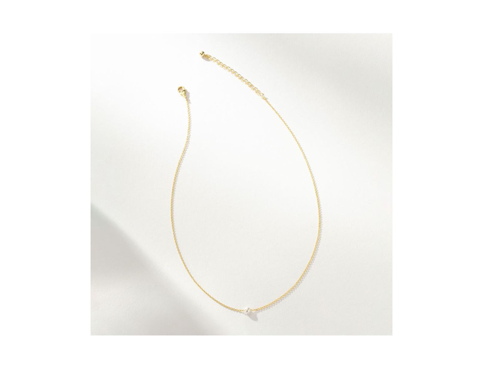 Ожерелье Uncommon James 14k Gold-Plated с имитацией жемчуга, 14" + 2" удлинитель