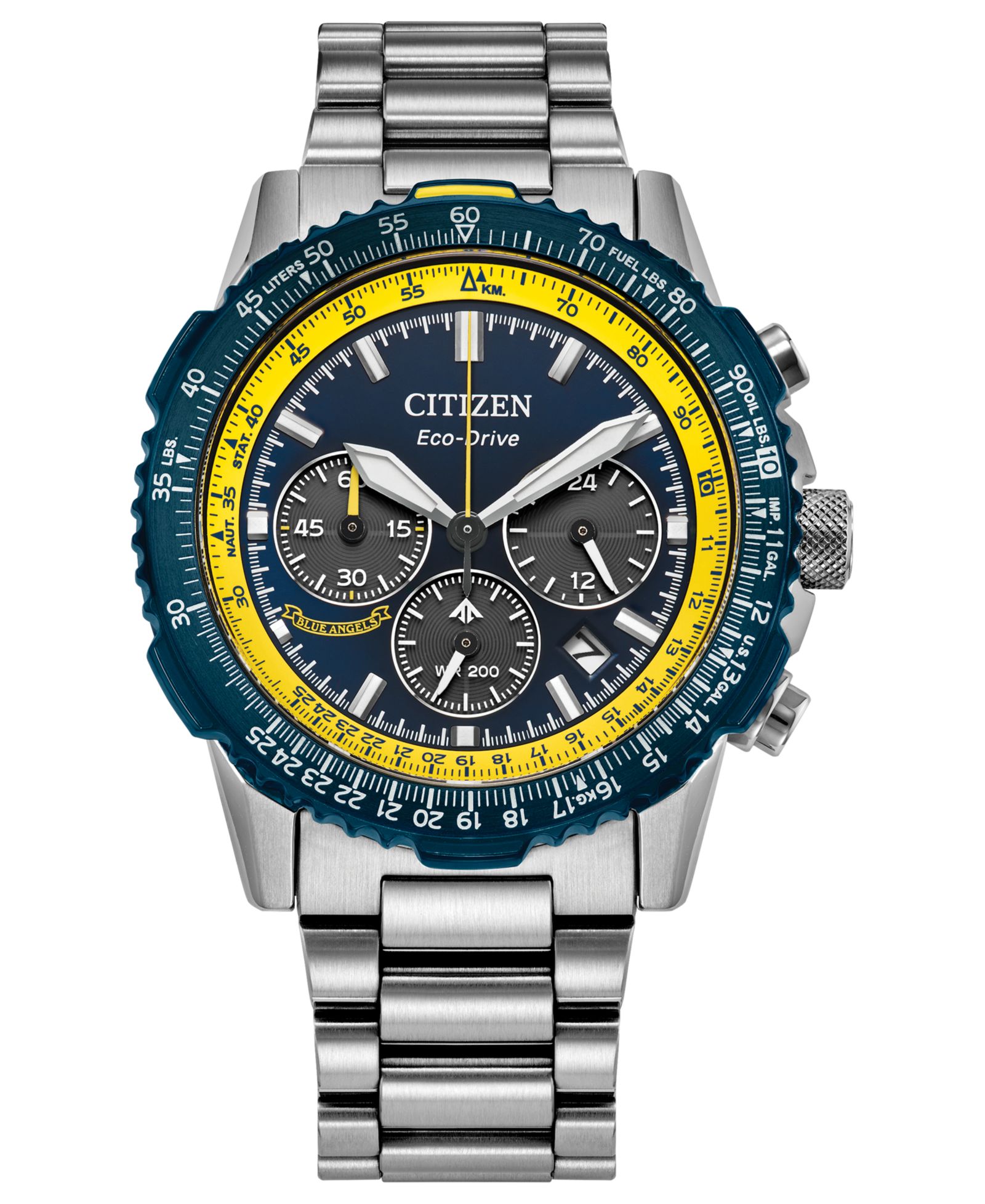 Citizen Men's Promaster Navihawk Chronograph Silver-Tone Stainless Steel Bracelet Watch 40mm