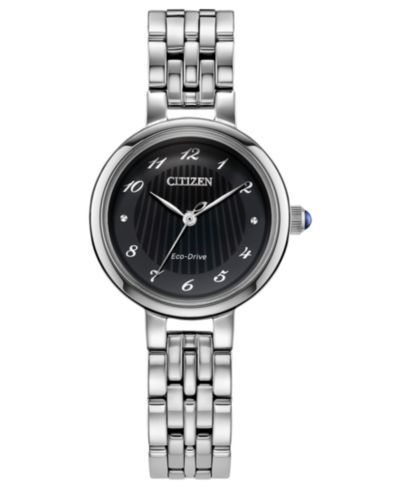 Женские классические наручные часы Citizen Silver-Tone Stainless Steel, 27.7mm