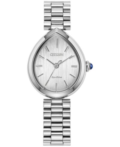 Женские часы Citizen Eco-Drive Classic Rainell Silver-Tone Stainless Steel 26mm