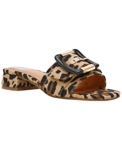 DV Dolce Vita Women's Neeva Buckle Slide Low Block Heel Dress Sandals