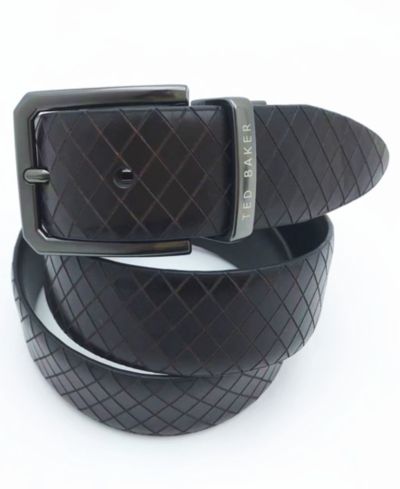 Ted Baker Men's Embossed Reversible Leather Belt