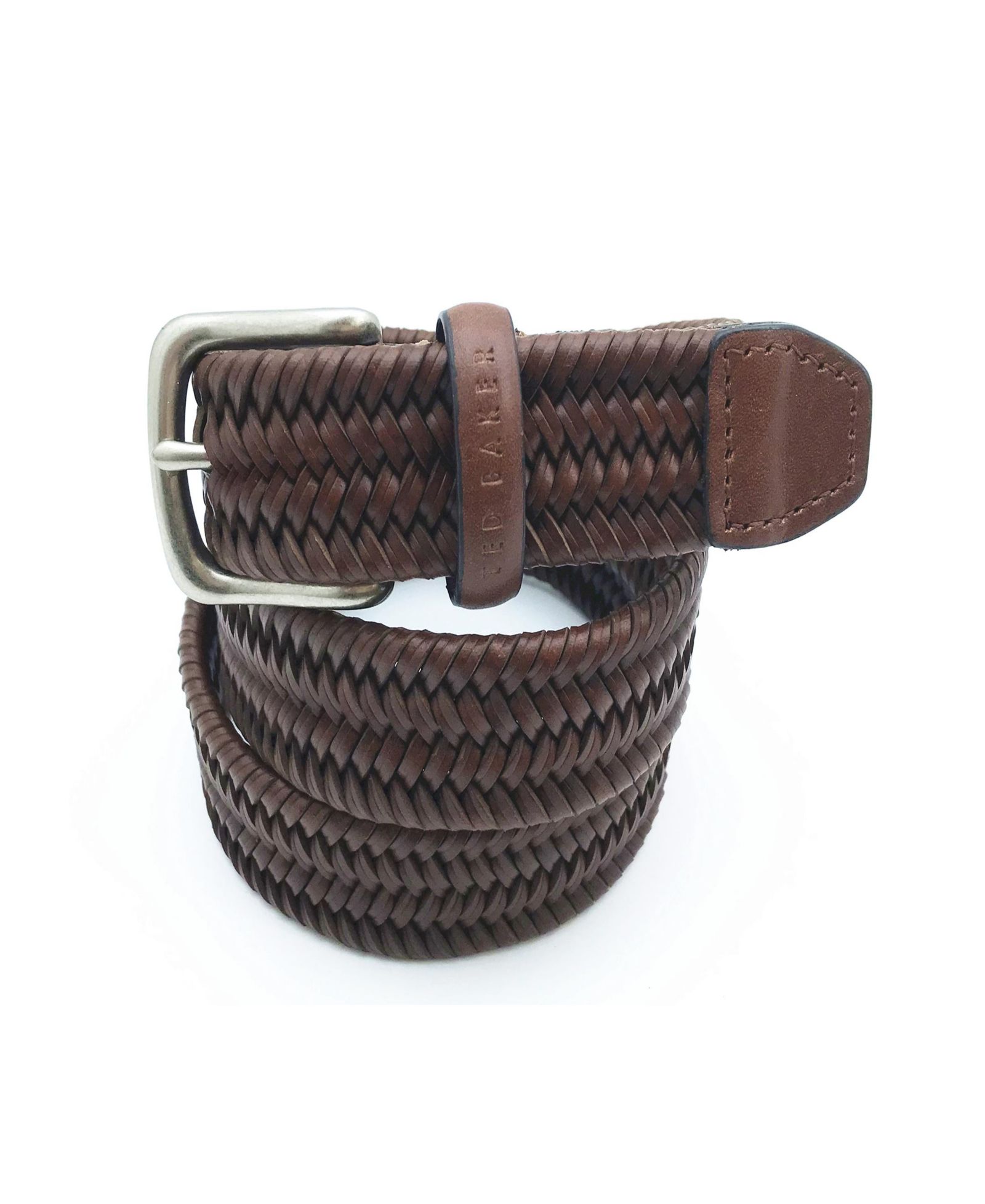 Ted Baker Men's Dress Braided Leather Belt