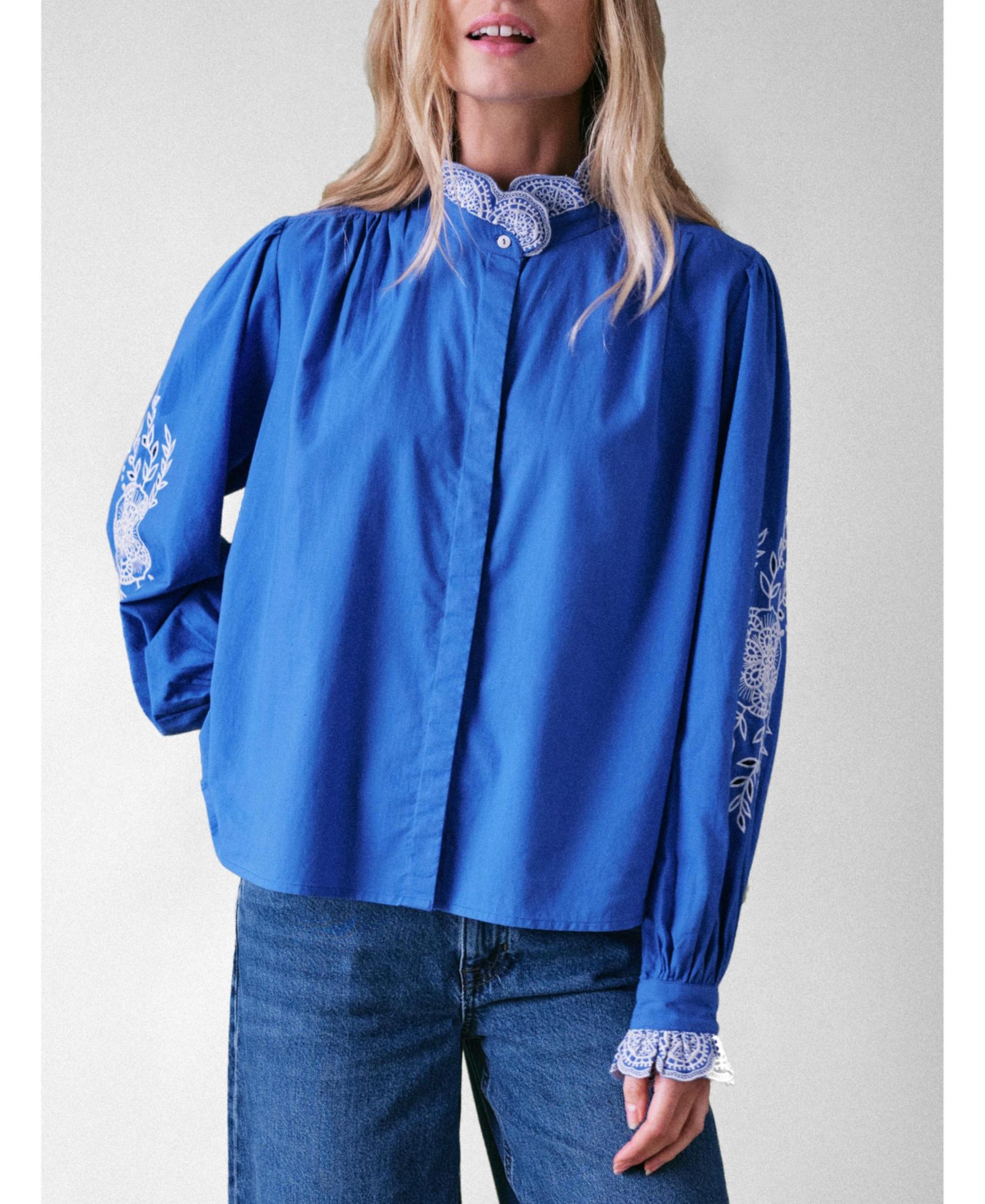 Женская блузка Cape Cove Carla Cotton Jewel Trim