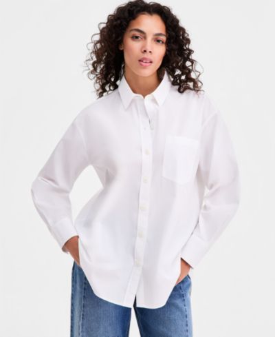 On 34th Женская рубашка из хлопка Poplin Oversized