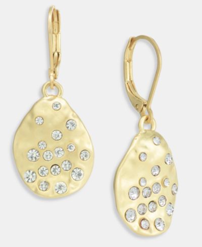 Style & Co Pavé Oval Drop Earrings, Macy's Exclusive