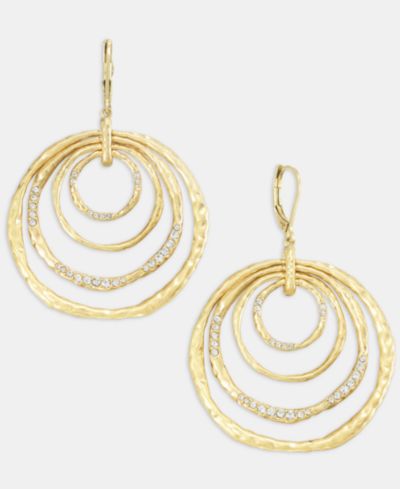 Style & Co Pavé Multirow Circle Drop Earrings, Macy's Exclusive