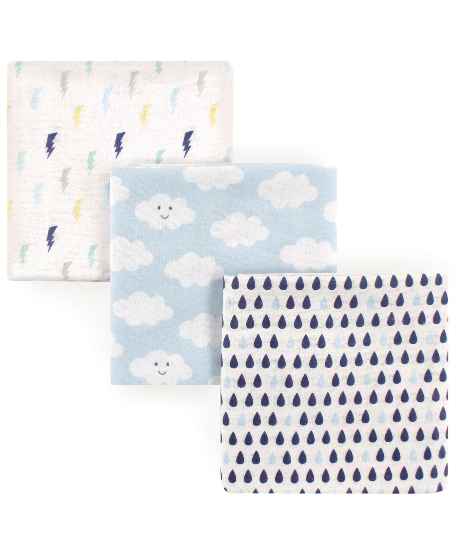 Luvable Friends 3-Piece Cozy Flannel Swaddle Set