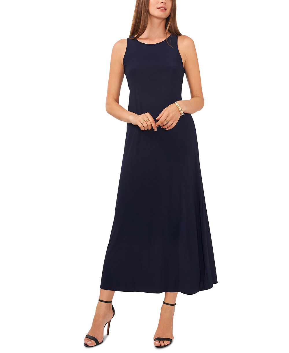 Vince Camuto Women's Sleeveless Keyhole-Back Crewneck Maxi Dress