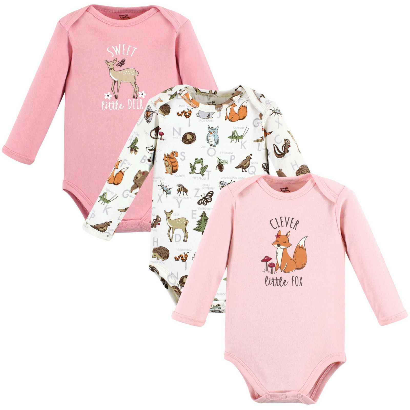 Детские боди Touched by Nature 3Pk Long Sleeve Natural