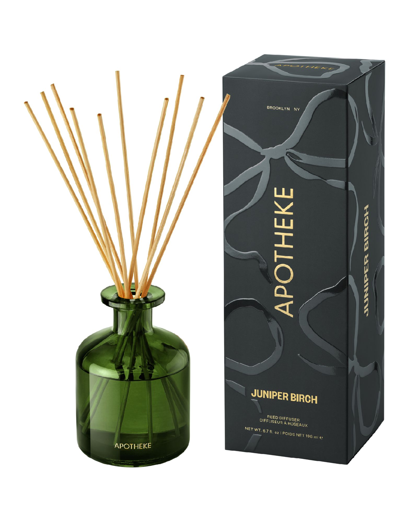 APOTHEKE диффузор с палочками Juniper Birch, 6.7 oz.