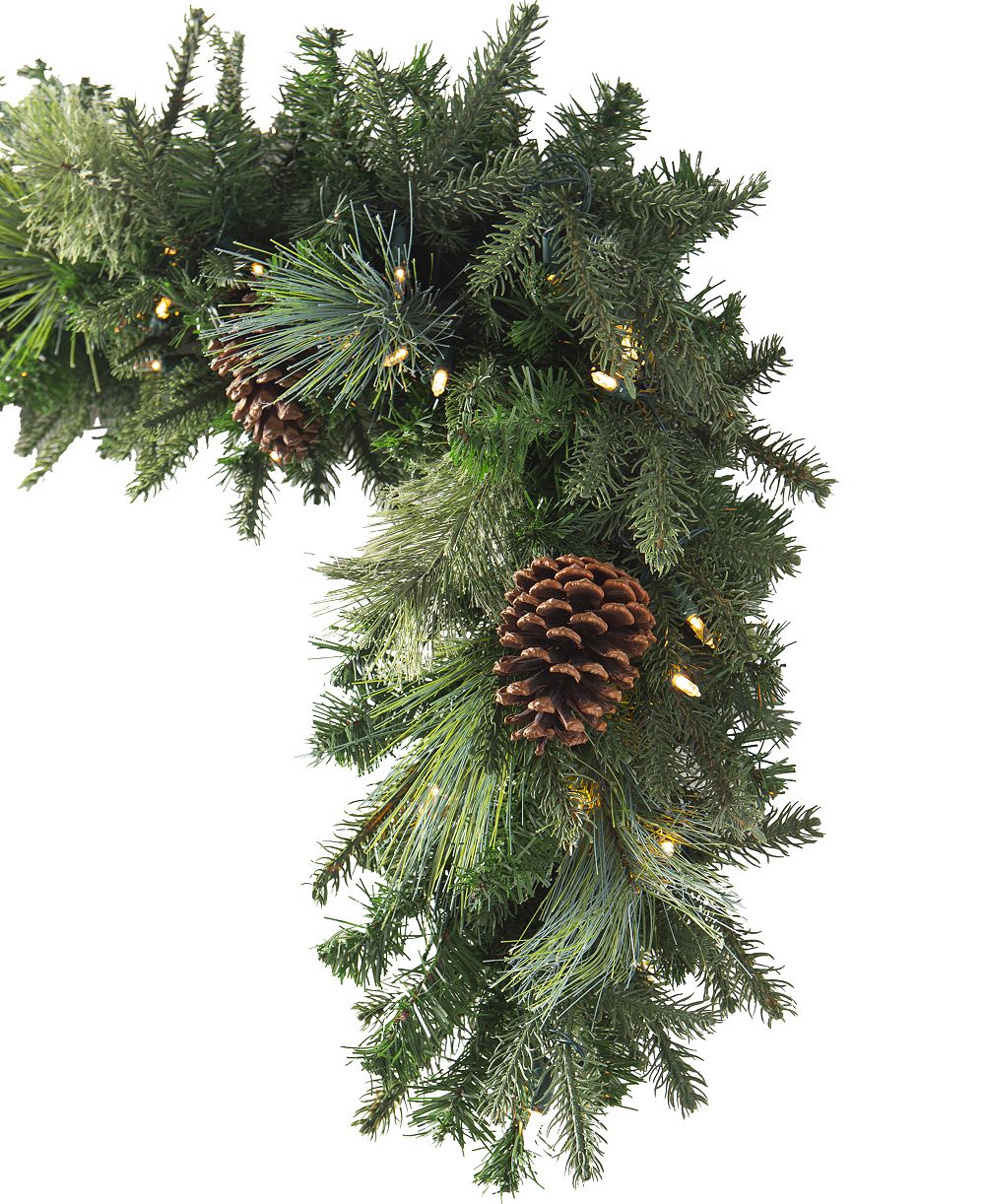 Balsam Hill Pre-Lit 6' Mix Evergreen Garland