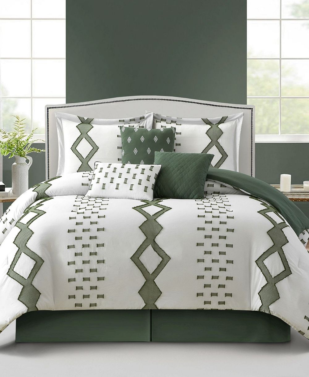 Stratford Park Sanissa Geometric 7-Pc. Comforter Set, King