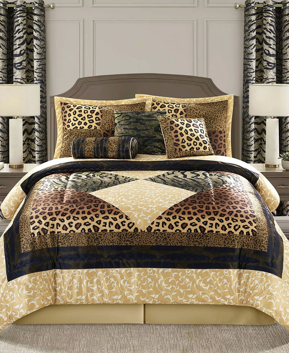 Stratford Park Tucson Animal Print 9-Pc. Comforter Set, Queen
