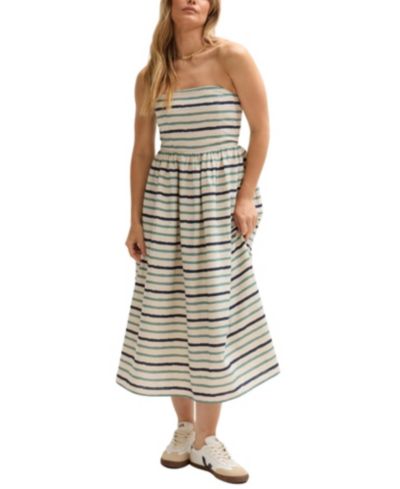 Lily and Lionel London Женское миди-платье Regatta Sleeveless Bardot Neck