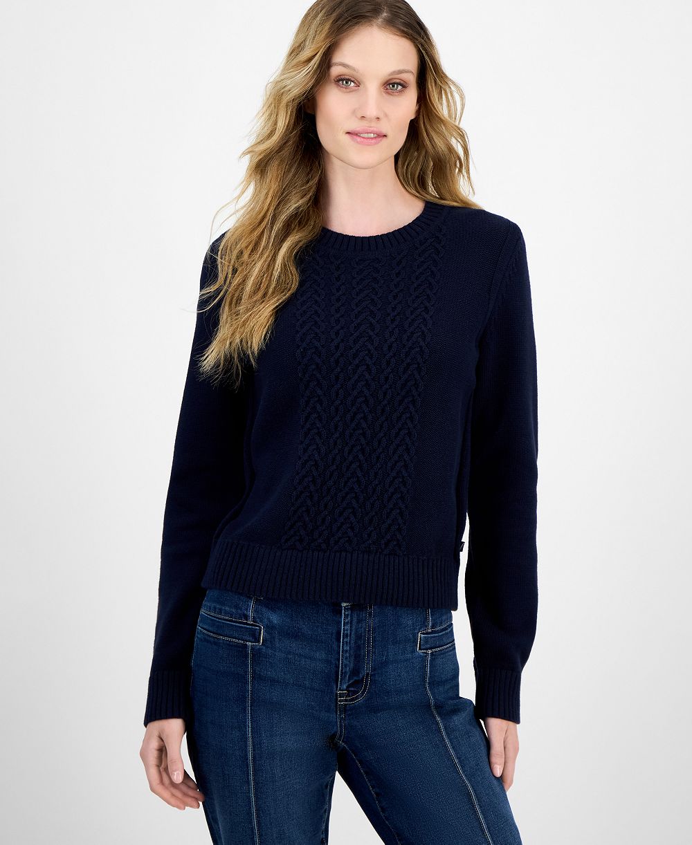 Женский джемпер Nautica Cotton Heart Cable Crewneck