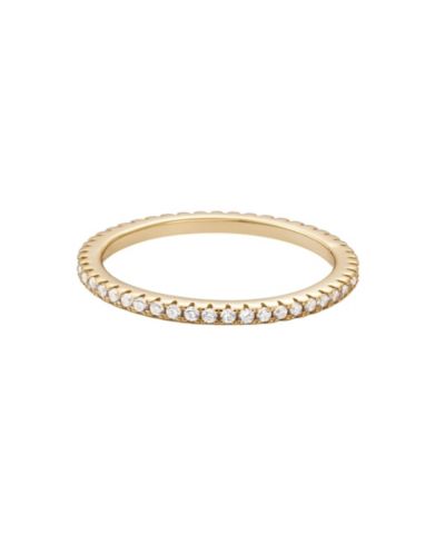 Adornia Fine Cubic Zirconia 14K Gold Vermeil Sterling Silver Eternity Band Ring