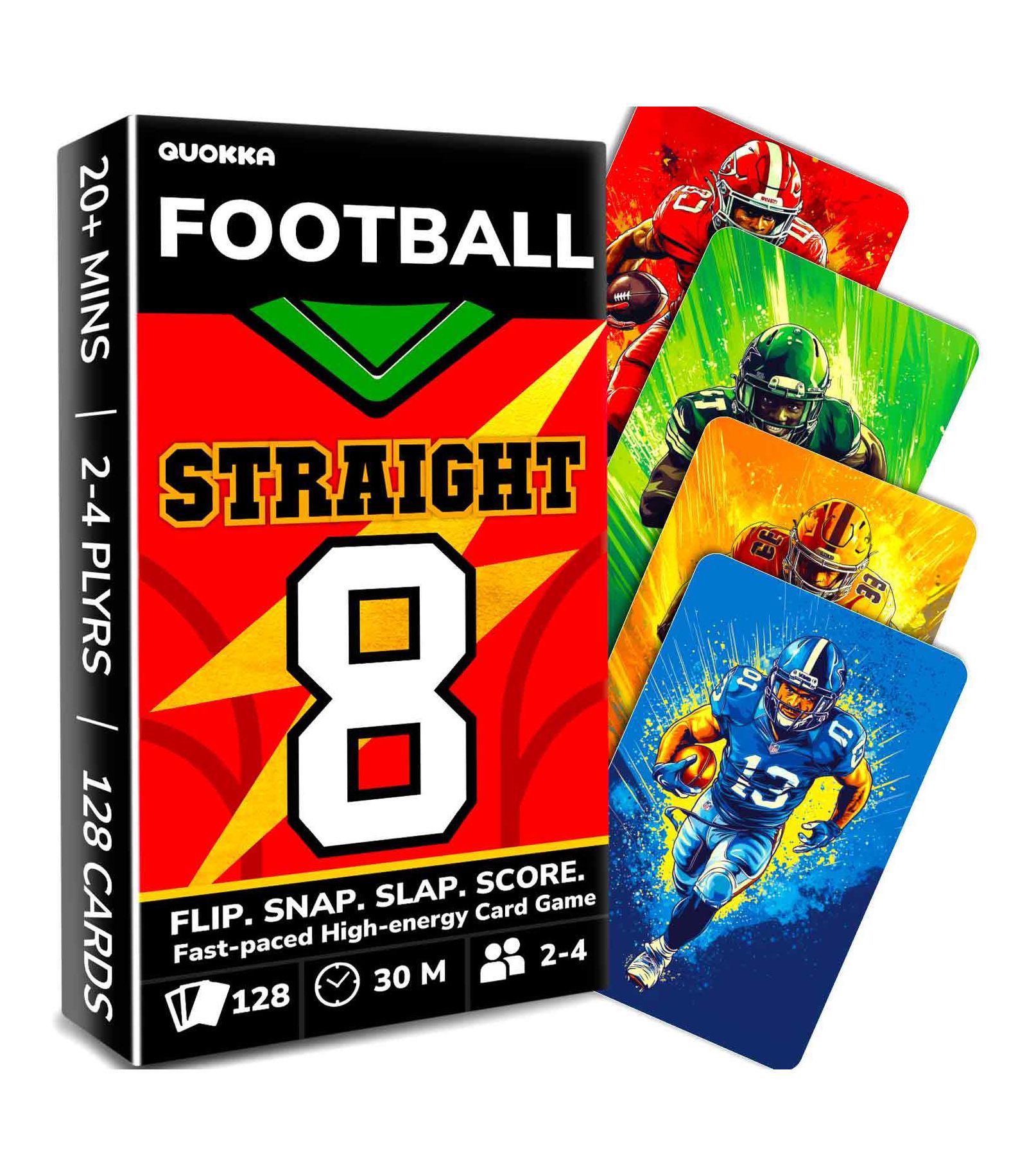 Quokka Fast-Paced Card-Matching Card Game, 128 Cards, Ages 8+
