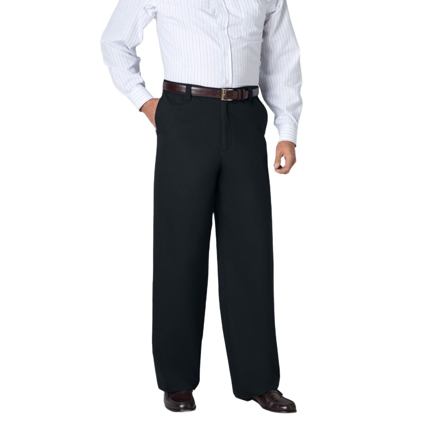 KingSize Мужские брюки Wide Leg с эластичным поясом, без складок
