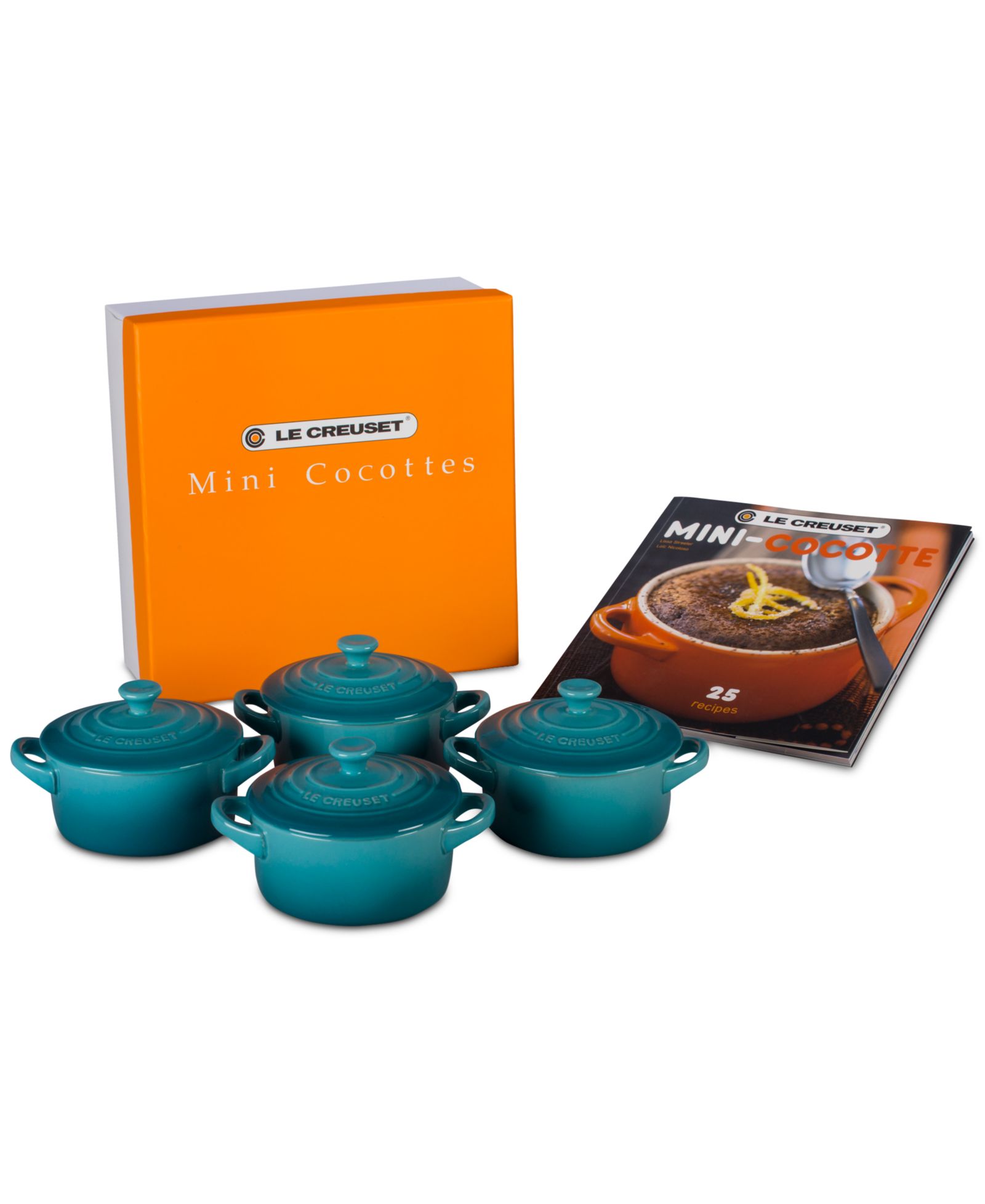 Набор мини-кокотниц Le Creuset Caribbean из керамики, 4 шт.