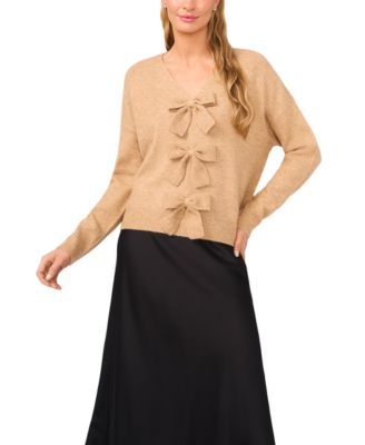 Женский свитер CeCe Bow Detail V-Neck