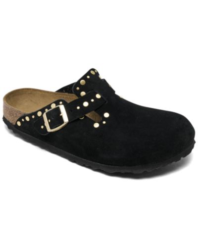 Женские мюли Birkenstock Women's Boston Rivets Suede Leather Clogs
