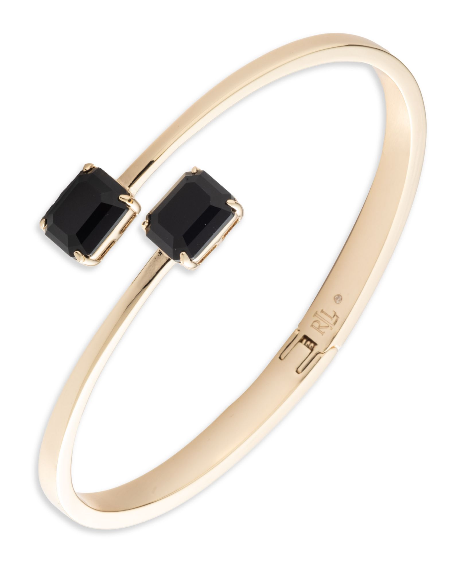 Браслет-кафф Lauren Ralph Lauren Colored Glass Stone Gold-Tone Bypass