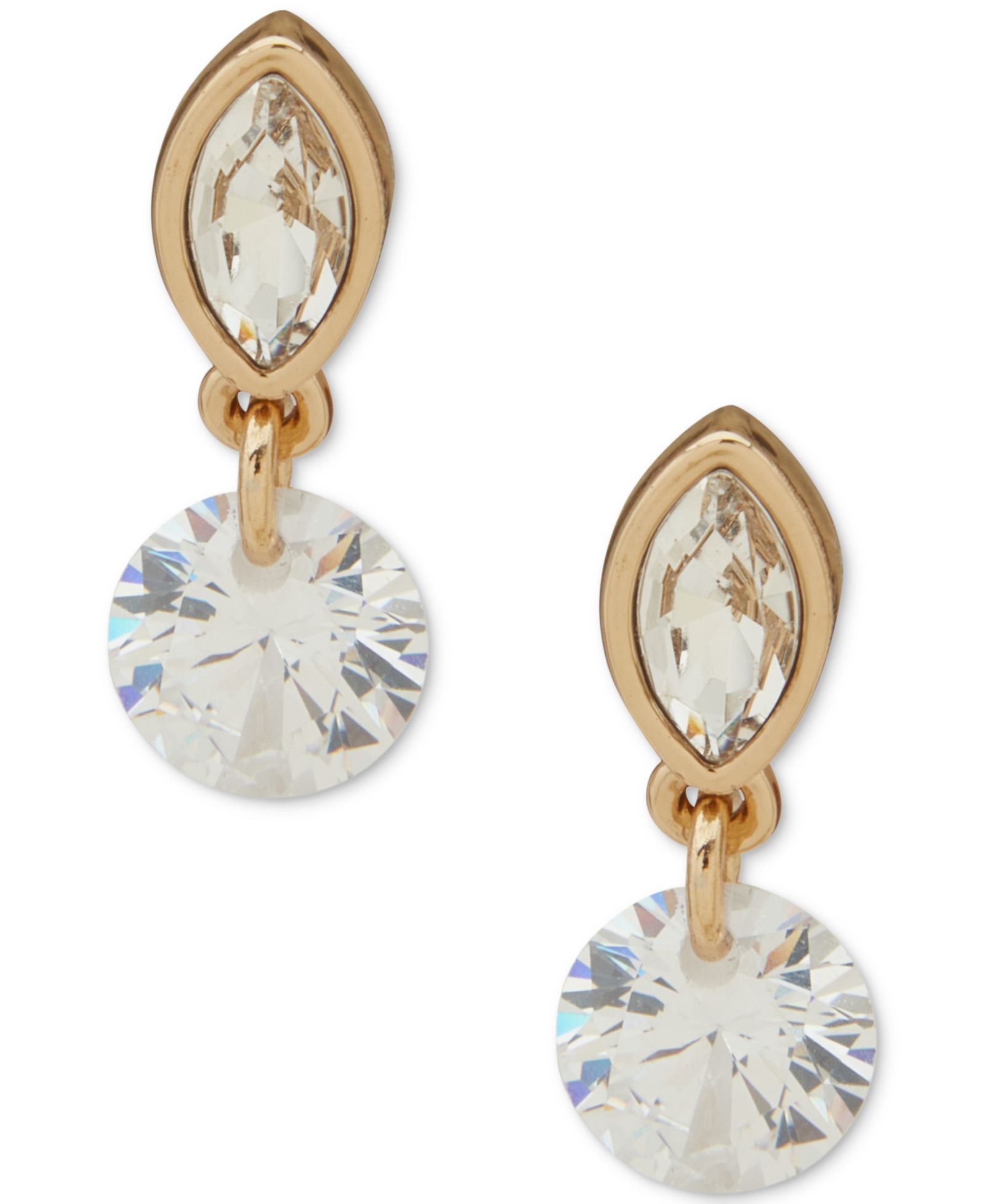 Серьги-гвоздики DKNY Marquise Stone Crystal Drop Stud